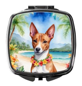 NEW Basenji Luau Compact Mirror Decorative Travel Makeup Mirror for Women Girls Gifts Pocket Makeup Mirror Folding Handheld